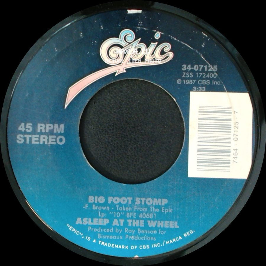 Asleep At The Wheel - House Of Blue Lights / Big Foot Stomp side B