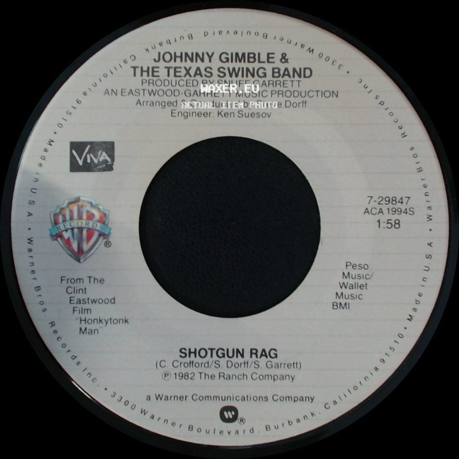 Marty Robbins / Johnny Gimble & The Texas Swing Band - Honkytonk Man / Shotgun Rag side B