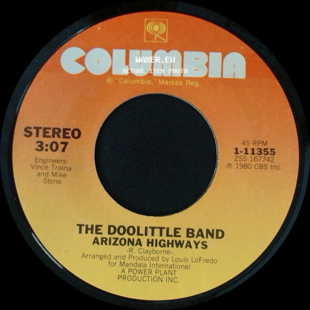 The Doolittle Band - Arizona Highways / Who Were You Thinkin' Of side A