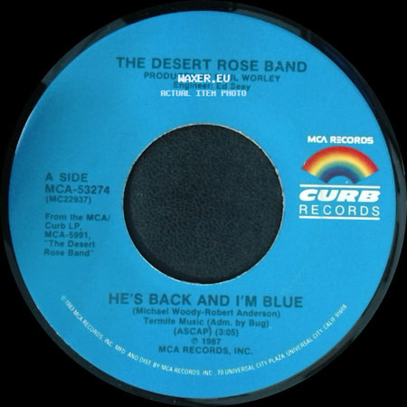 The Desert Rose Band - He's Back And I'm Blue / One That Got Away side A
