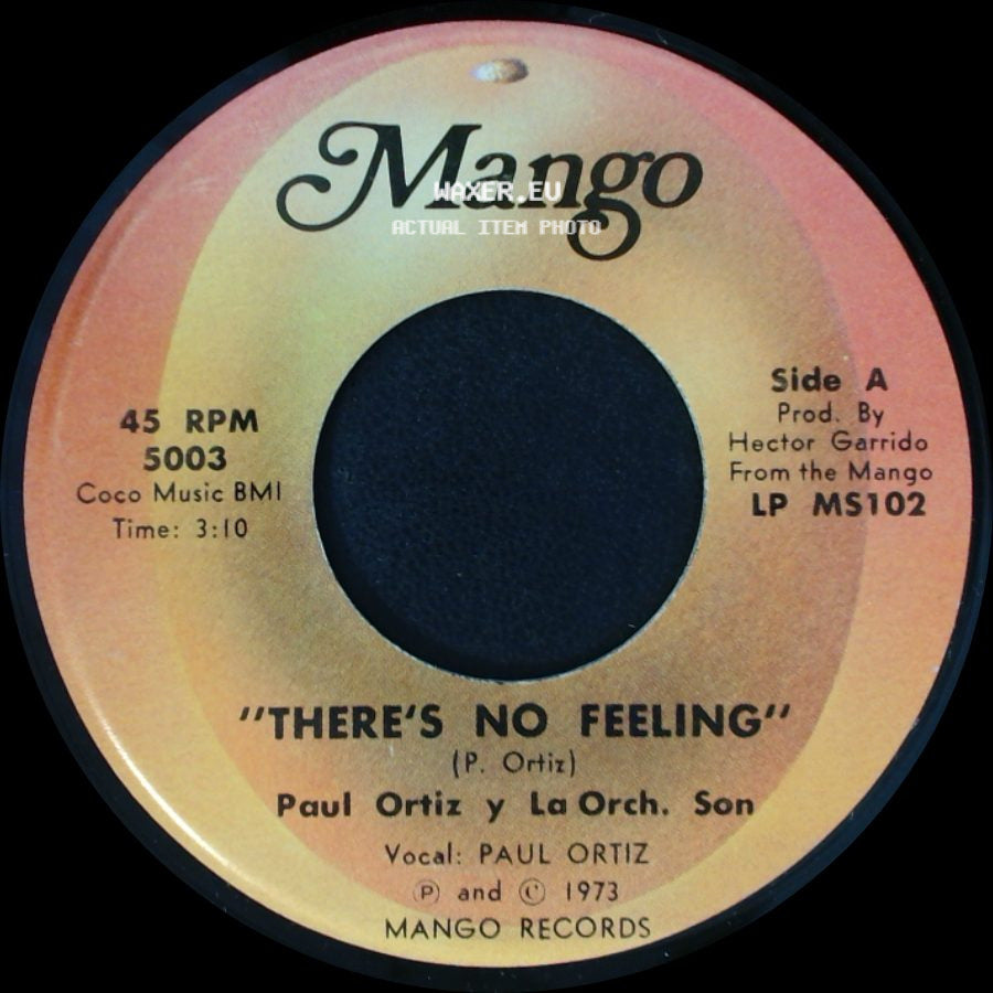 Paul Ortiz Y La Orch. Son - There's No Feeling / Gozar Mi Son side A