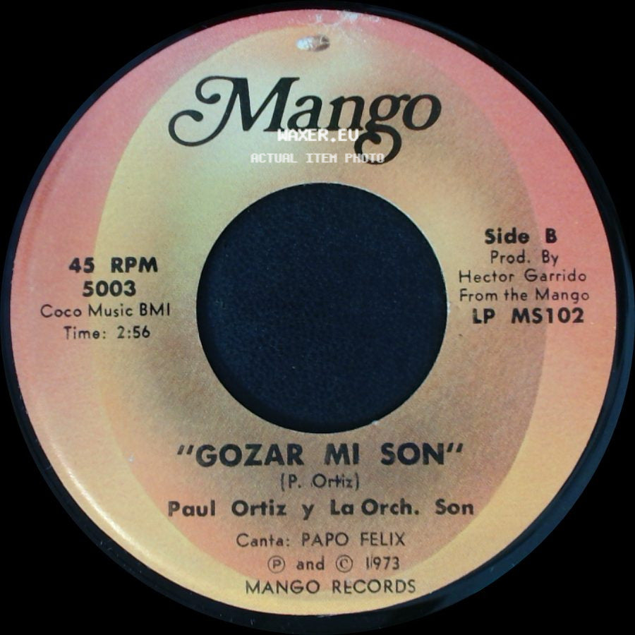 Paul Ortiz Y La Orch. Son - There's No Feeling / Gozar Mi Son side B