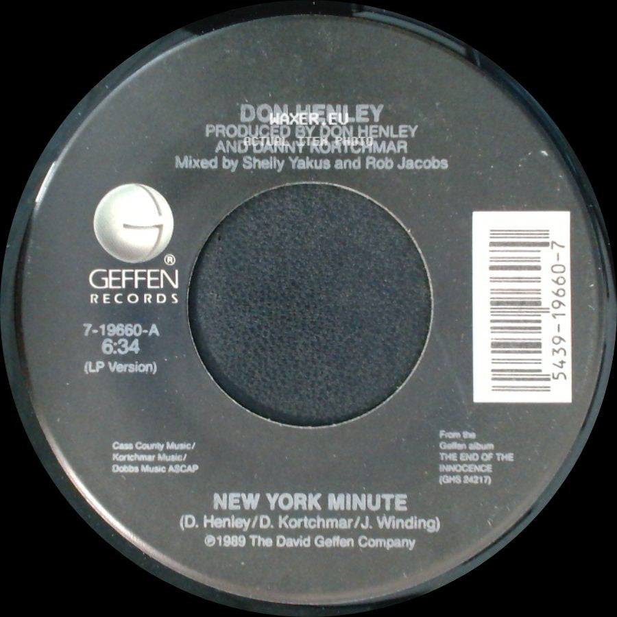 Don Henley - New York Minute / The Heart Of The Matter side A