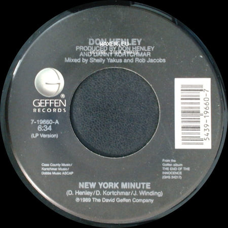 Don Henley - New York Minute / The Heart Of The Matter side A