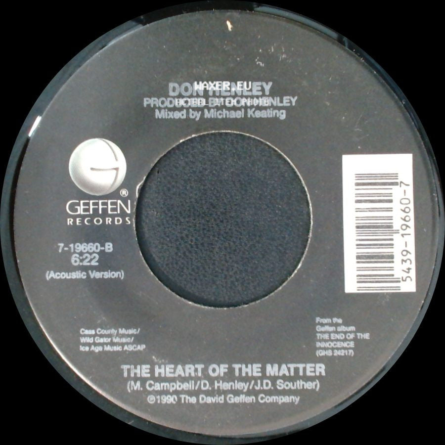 Don Henley - New York Minute / The Heart Of The Matter side B