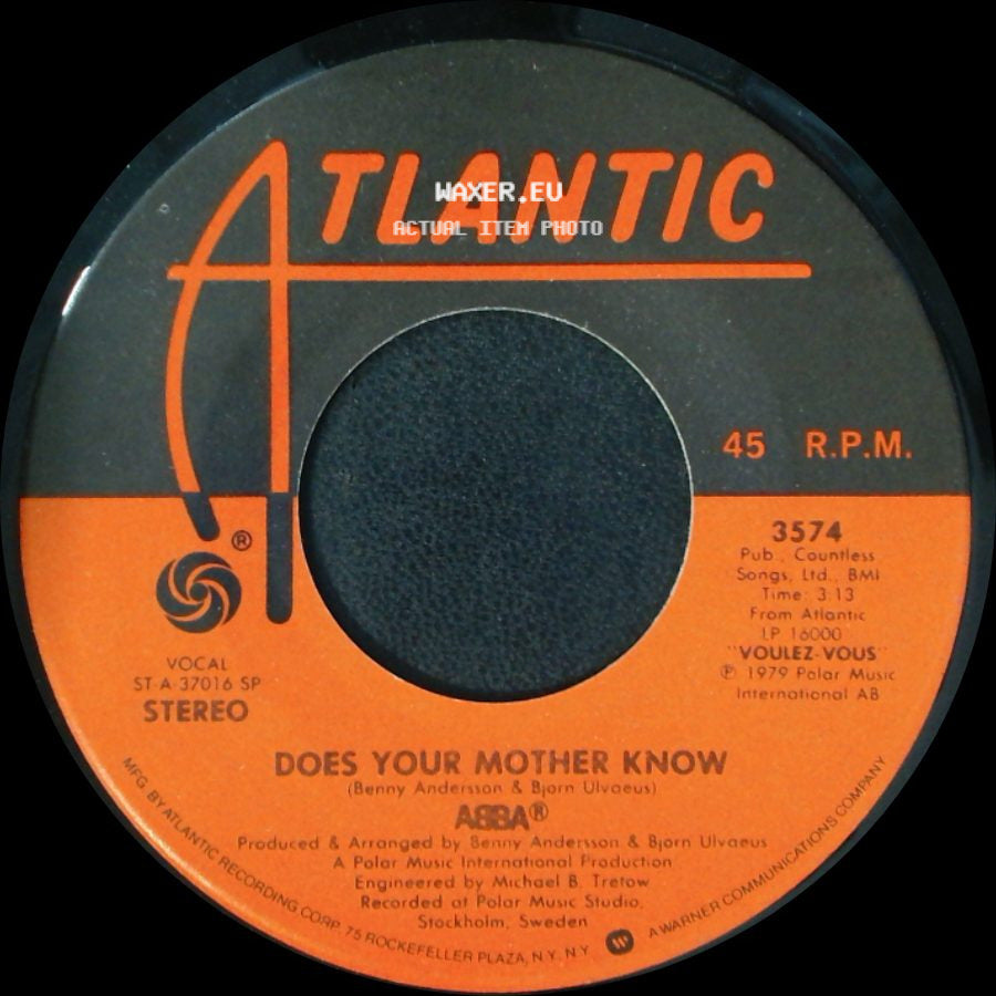 Abba - Does Your Mother Know / Kisses Of Fire side A