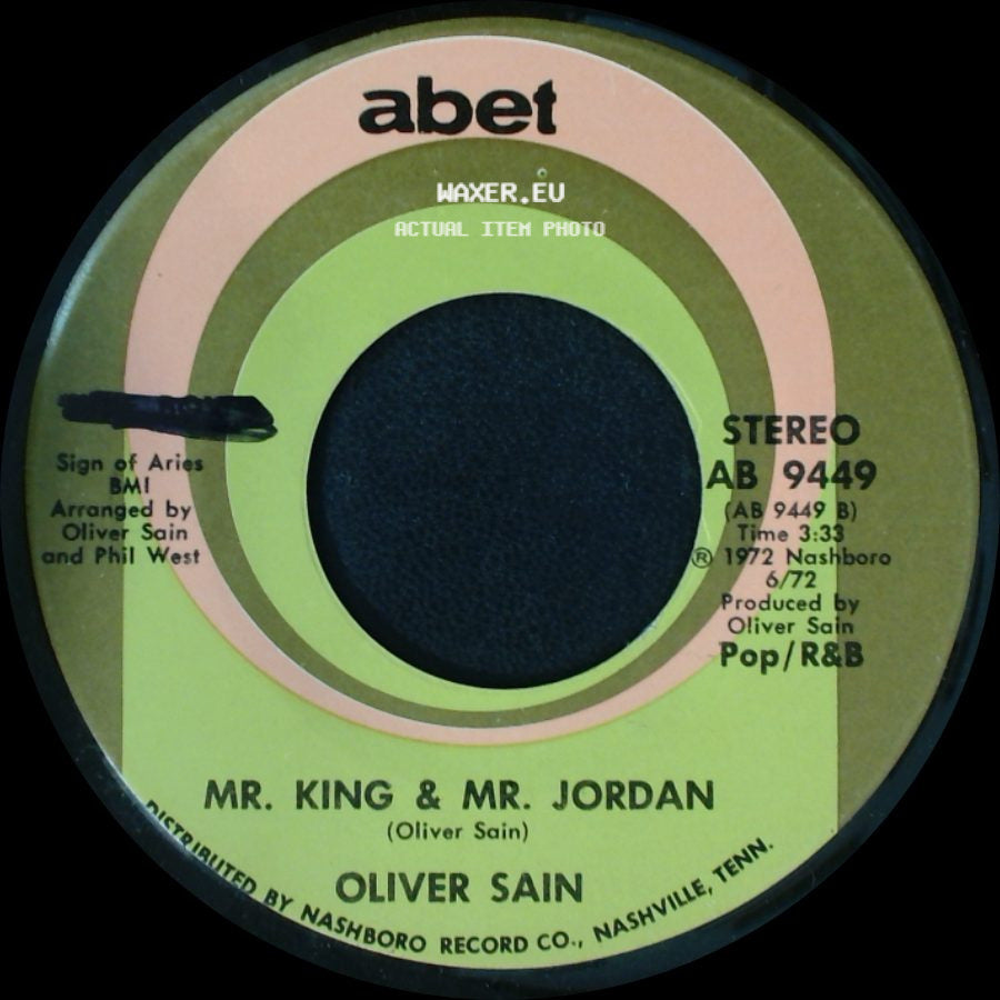 Oliver Sain - Harlem Nocturn / Mr. King & Mr. Jordan side B