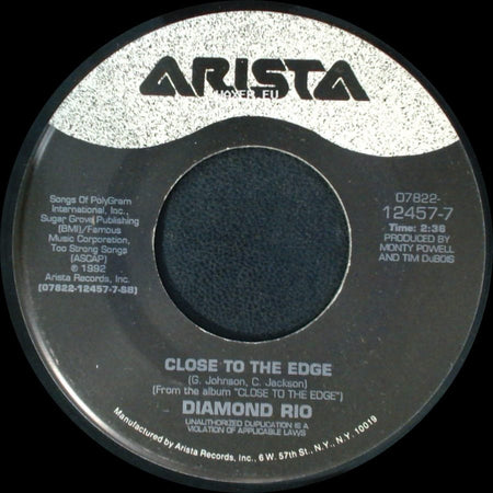 Diamond Rio - Close To The Edge / In A Week Or Two side A