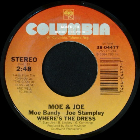 Moe & Joe / Moe & Joe Moe Bandy Joe Stampley - Where's The Dress / Wildlife Sanctuary side A