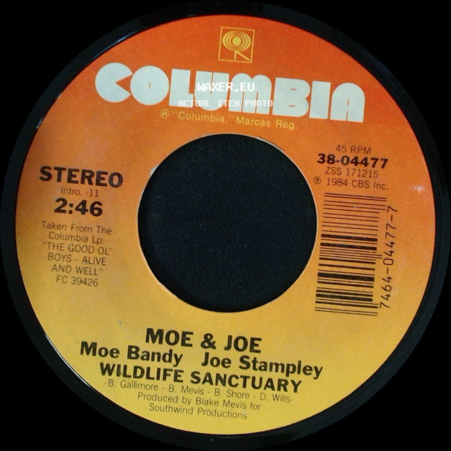 Moe & Joe / Moe & Joe Moe Bandy Joe Stampley - Where's The Dress / Wildlife Sanctuary side B