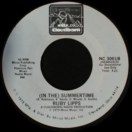 Ruby Lipps - (In The) Summertime / (At The) Roller Rink side A