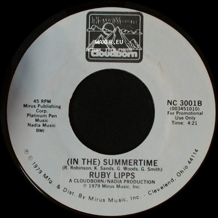 Ruby Lipps - (At The) Roller Rink / (In The) Summertime side B