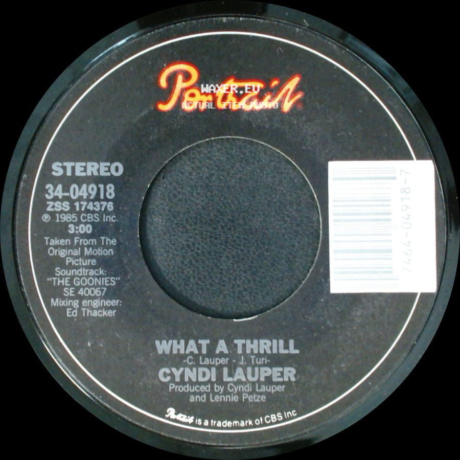 Cyndi Lauper - What A Thrill / The Goonies 'r' Good Enough side A