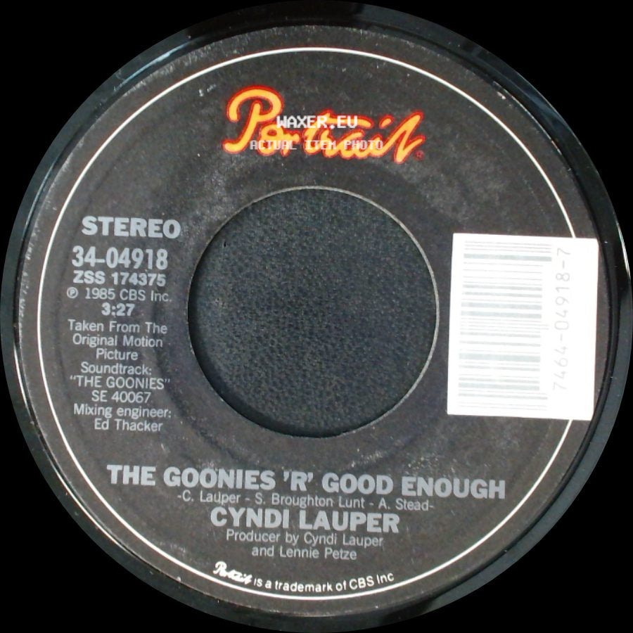 Cyndi Lauper - What A Thrill / The Goonies 'r' Good Enough side B