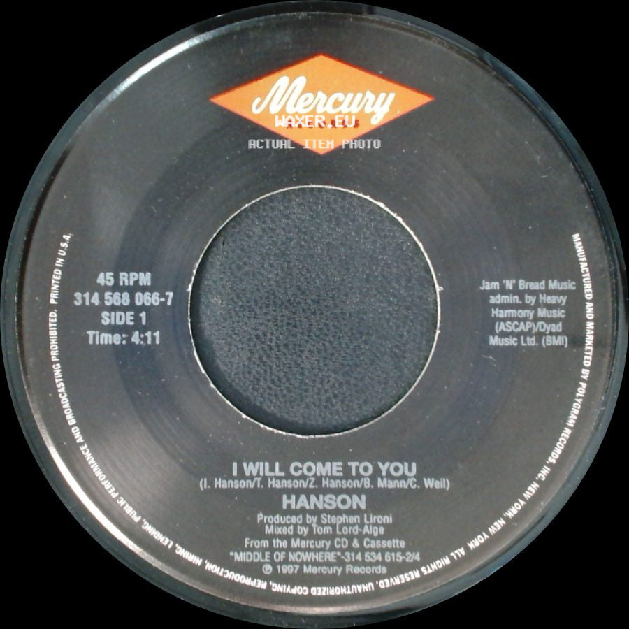 Hanson - I Will Come To You / With You In Your Dreams side A