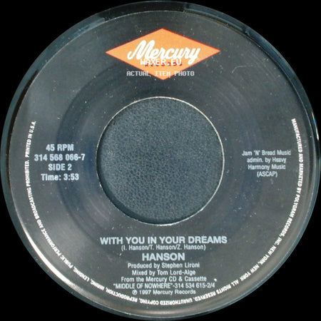 Hanson - I Will Come To You / With You In Your Dreams side B