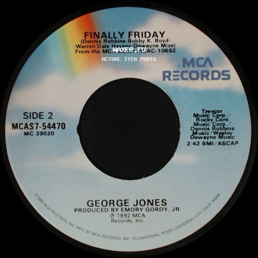 George Jones - I Don't Need Your Rockin' Chair / Finally Friday side B