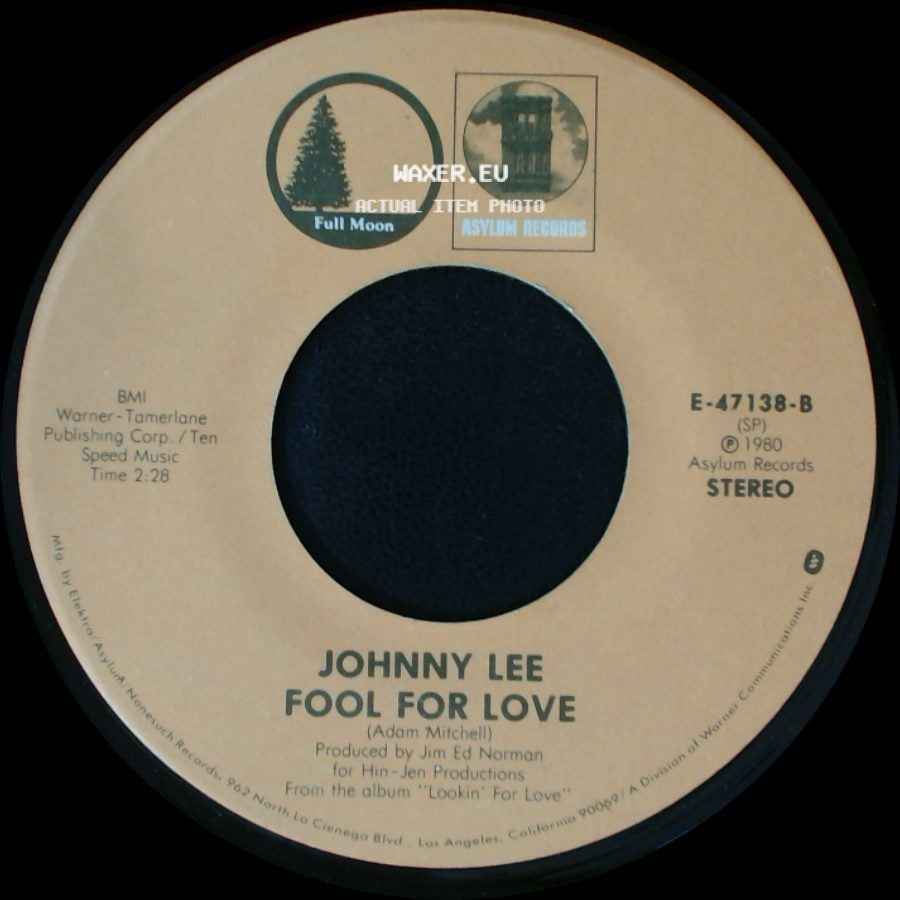 Johnny Lee - Prisoner Of Hope / Fool For Love side B