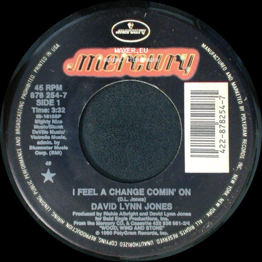 David Lynn Jones - I Feel A Change Comin' On / One Song side A