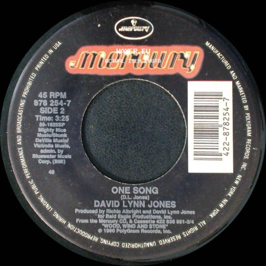 David Lynn Jones - I Feel A Change Comin' On / One Song side B