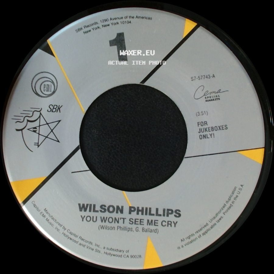 Wilson Phillips - You Won't See Me Cry / This Doesn't Have To Be Love side A
