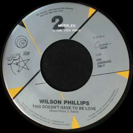 Wilson Phillips - You Won't See Me Cry / This Doesn't Have To Be Love side B