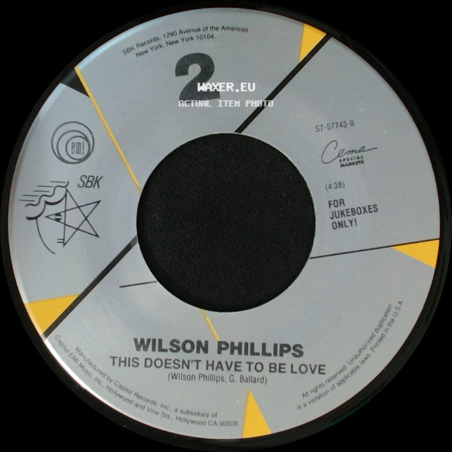Wilson Phillips - You Won't See Me Cry / This Doesn't Have To Be Love side B