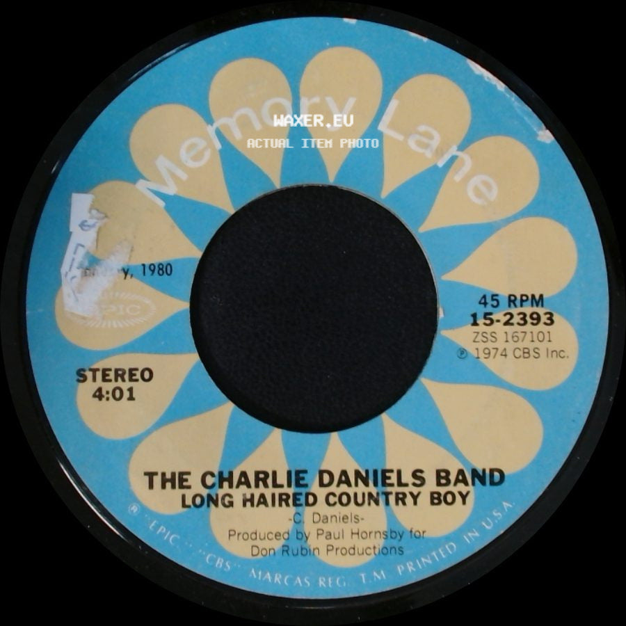 The Charlie Daniels Band - Long Haired Country Boy / The South's Gonna Do It Again side A