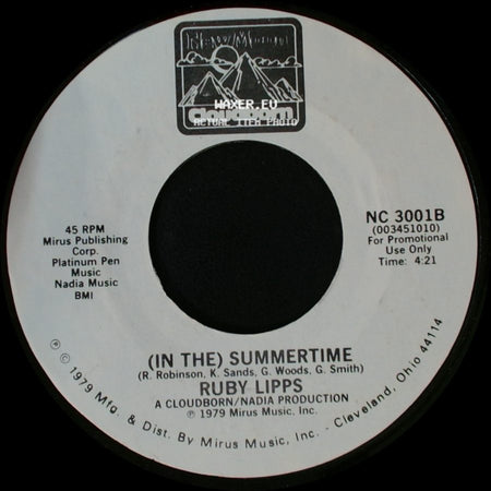 Ruby Lipps - (At The) Roller Rink / (In The) Summertime side B