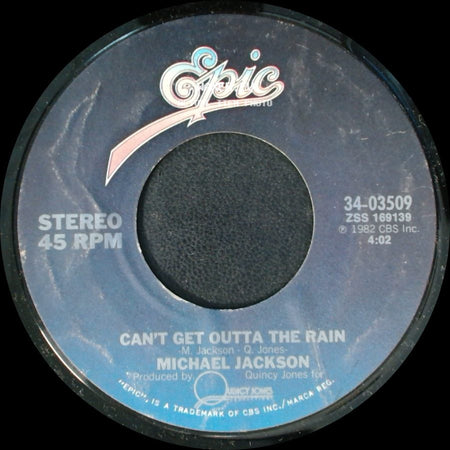 Michael Jackson - Billie Jean / Can't Get Outta The Rain side B