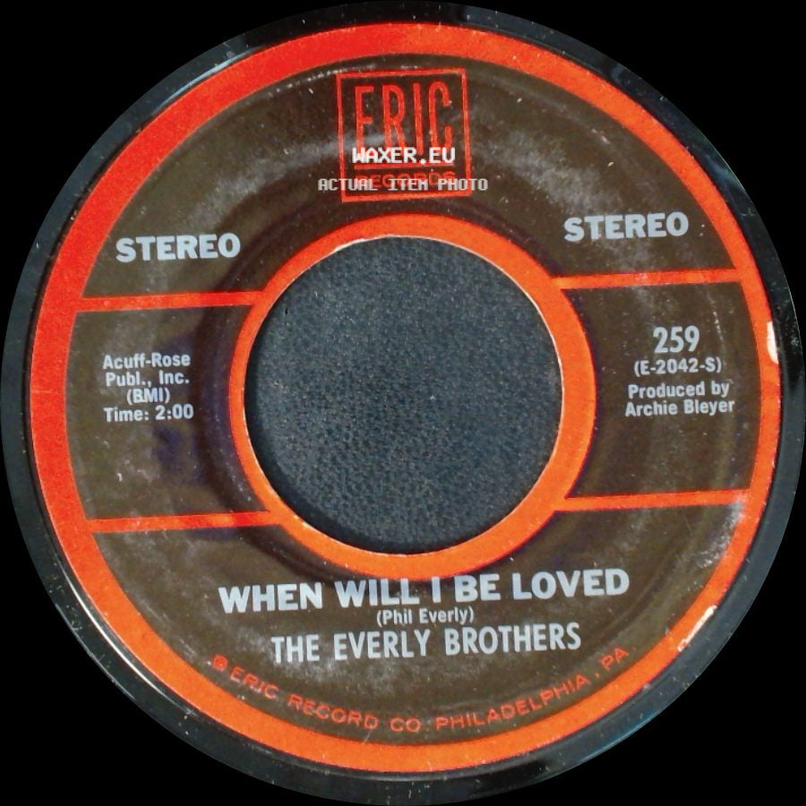 The Everly Brothers - Let It Be Me / When Will I Be Loved side B