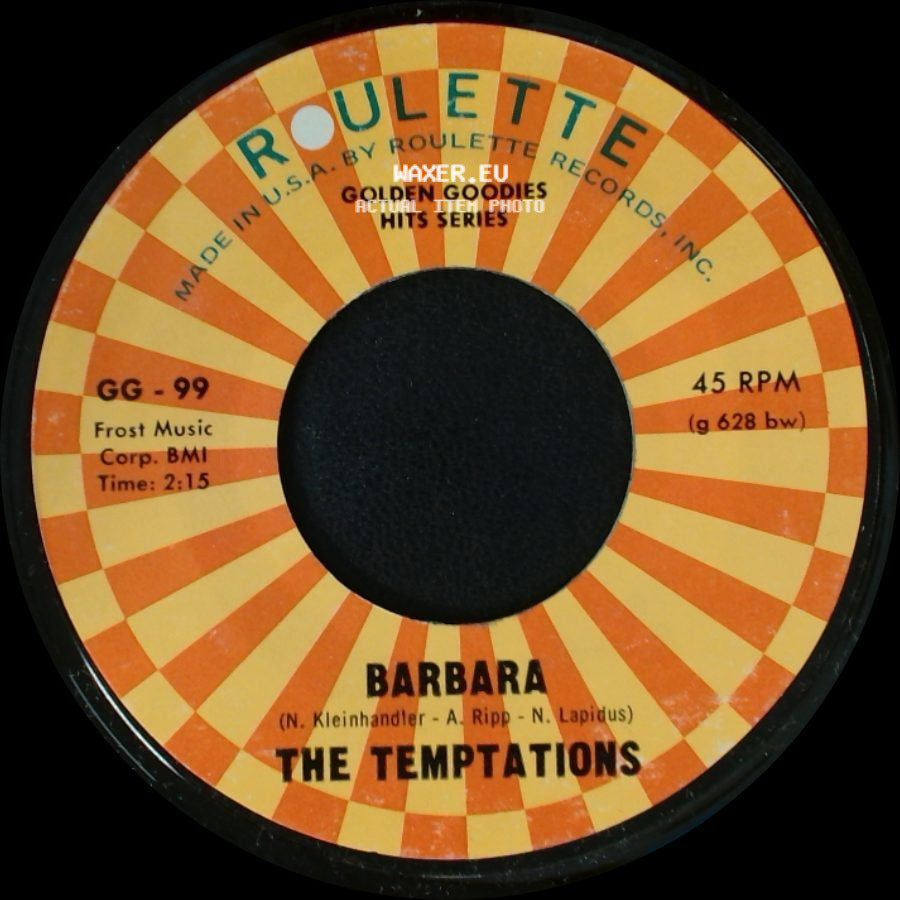 The Temptations / The Dreamers - Barbara / Teenage Vows Of Love side A