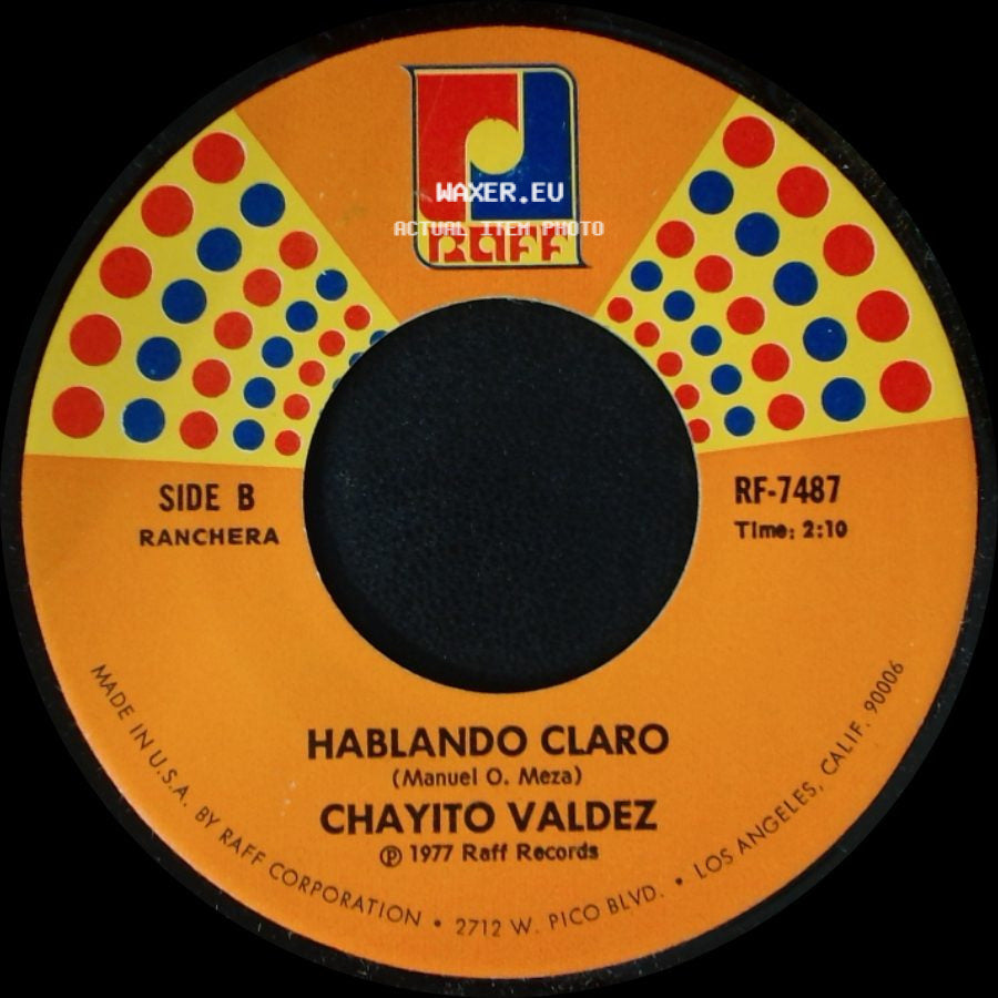 Chayito Valdez - La Gallera / Hablando Claro side B