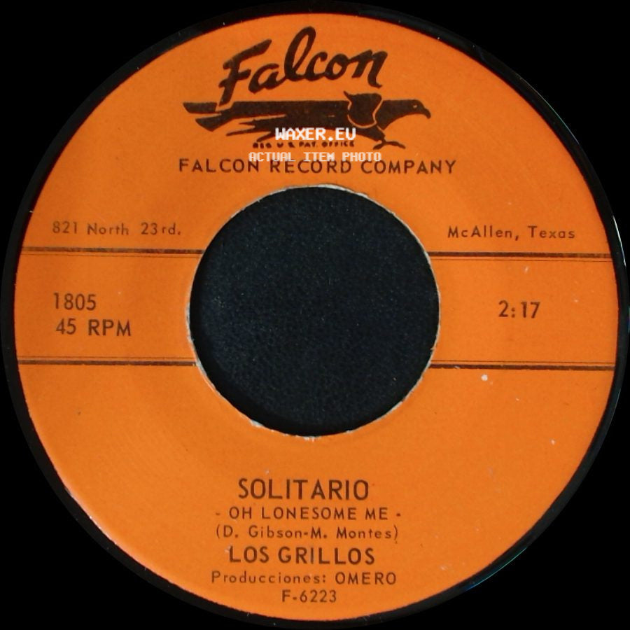 Los Grillos - Solitario - Oh Lonesome Me / El Jueguito side A