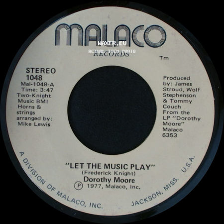 Dorothy Moore - Let The Music Play / 1-2-3 (You And Me) side A