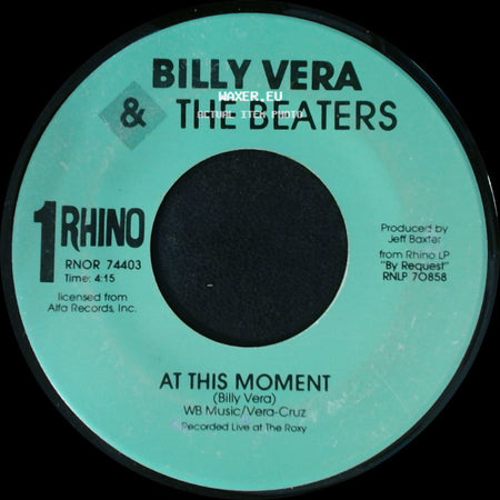 Billy Vera & The Beaters - At This Moment / Peanut Butter side A