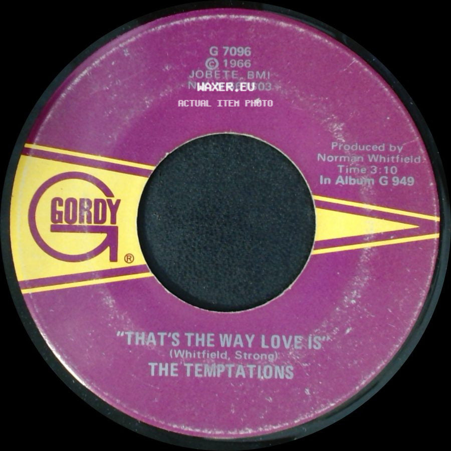 The Temptations - That's The Way Love Is / Psychedelic Shack side A