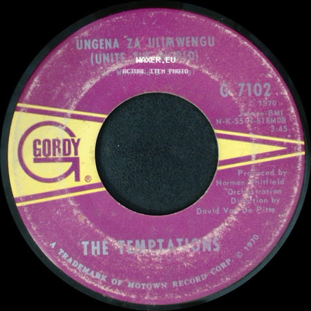 The Temptations - Ungena Za Ujimwengu (Unite Jambo Jord) / Hum Along And Dance side A