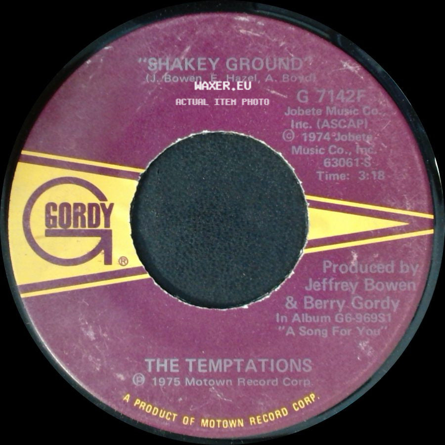 The Temptations - Shakey Ground / I'm A Bachelor side A