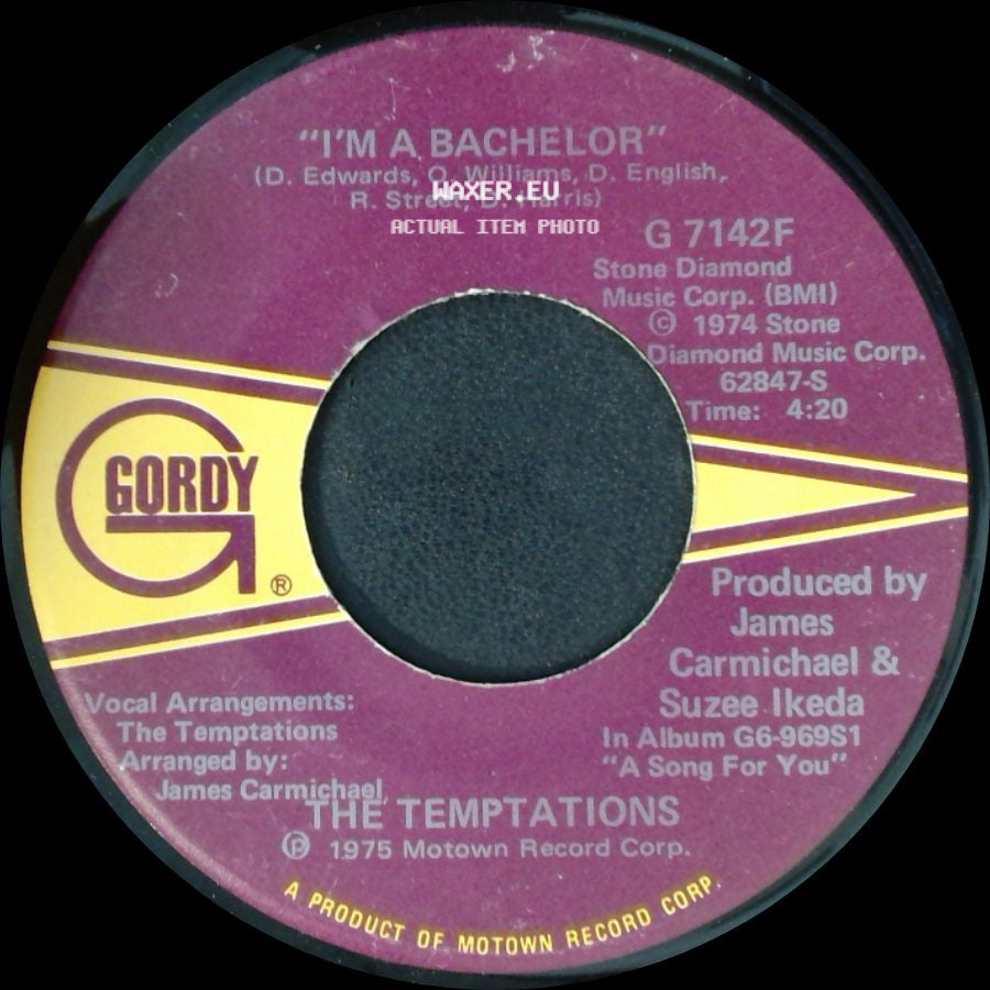 The Temptations - Shakey Ground / I'm A Bachelor side B