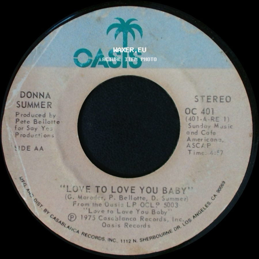 Donna Summer - Love To Love You Baby / Love To Love You Baby side A