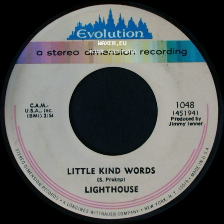 Lighthouse - One Fine Morning / Little Kind Words side B