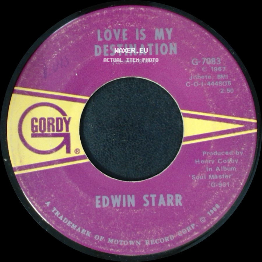 Edwin Starr - Love Is My Destination / Twenty-Five Miles side A
