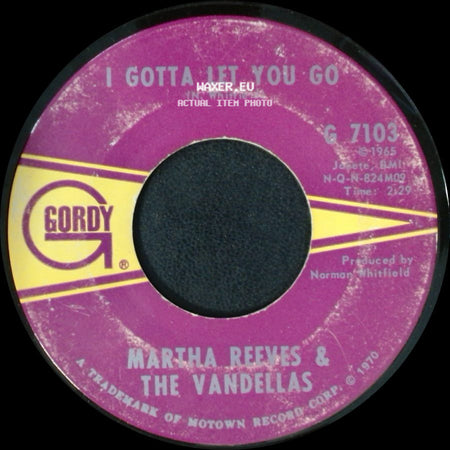 Martha Reeves & The Vandellas - You're The Loser Now / I Gotta Let You Go side B