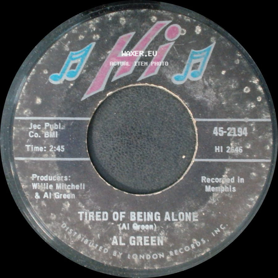 Al Green - Tired Of Being Alone / Get Back Baby side A