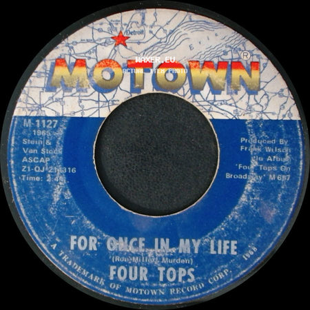 Four Tops - For Once In My Life / Yesterday's Dreams side A