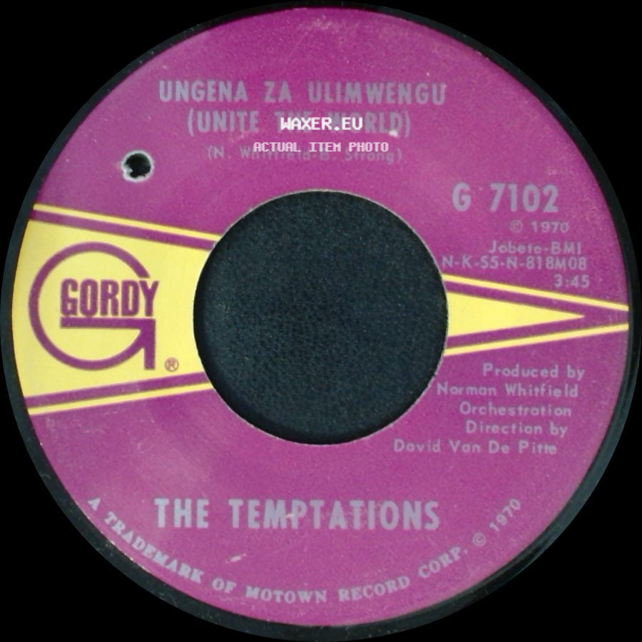 The Temptations - Hum Along And Dance / Ungena Za Ulimwengu (Unite The World) side B
