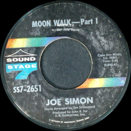 Joe Simon - Moon Walk - Part Ii / Moon Walk - Part I side B