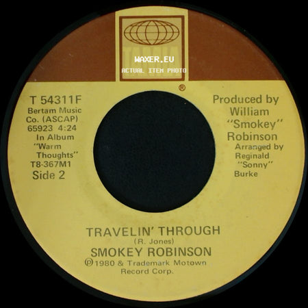 Smokey Robinson - Let Me Be The Clock / Travelin' Through side B
