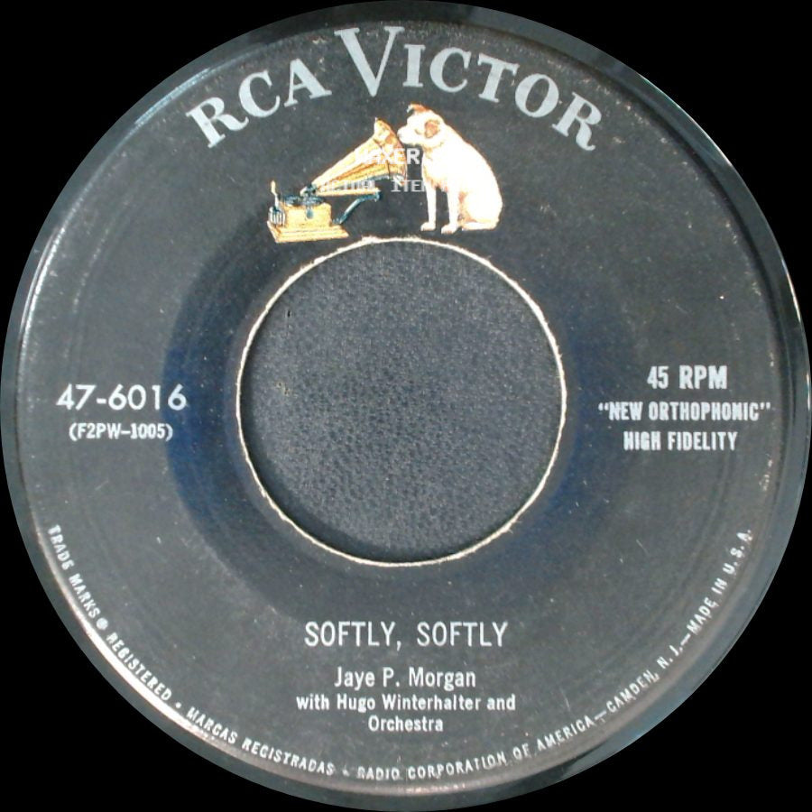 Jaye P. Morgan / Jaye P. Morgan With Hugo Winterhalter And Orchestra - Softly, Softly / Danger! Heartbreak Ahead side A